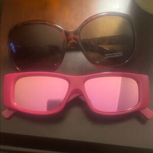 Stylish Pink and Brown Sunglasses Set